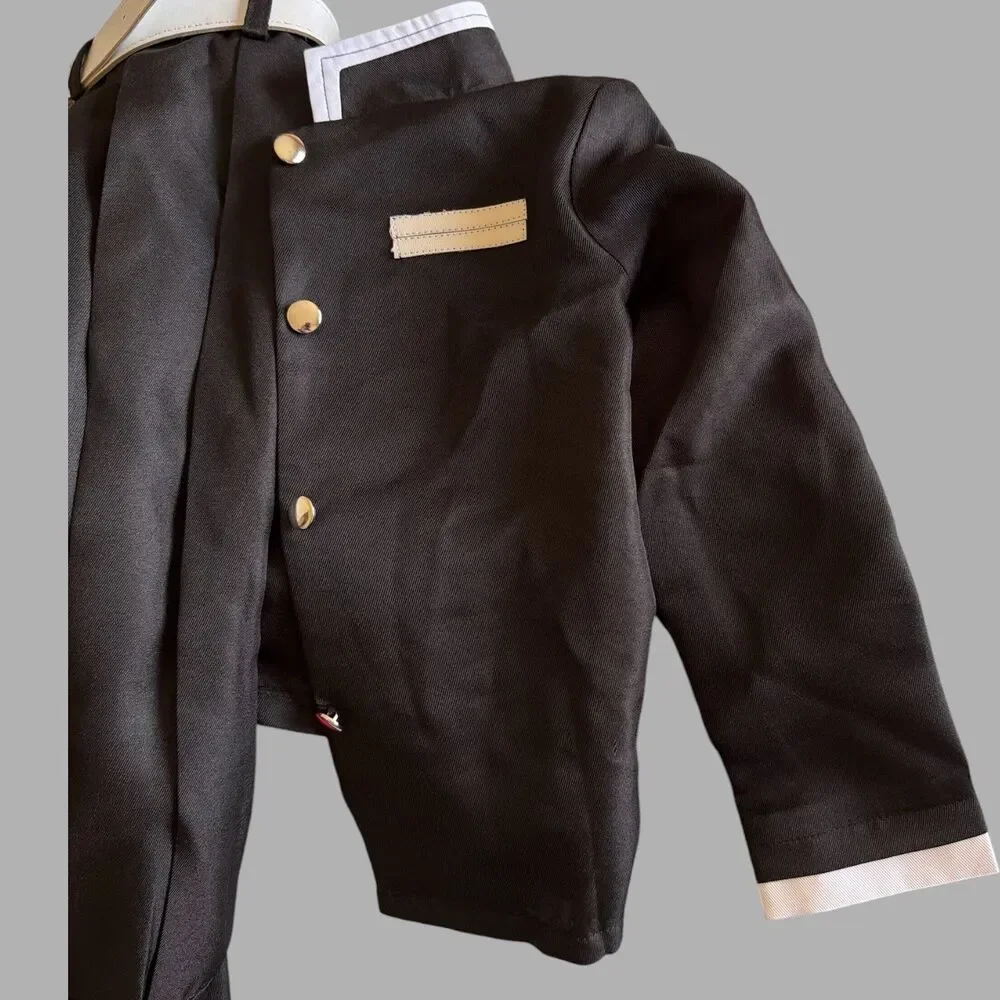 Demon Slayer Kimetsu no Yaiba Zenitsu Cosplay Costume Halloween Kids Size S